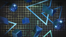 Thumbnail image for Retro Grid (Cerulean) wallpaper